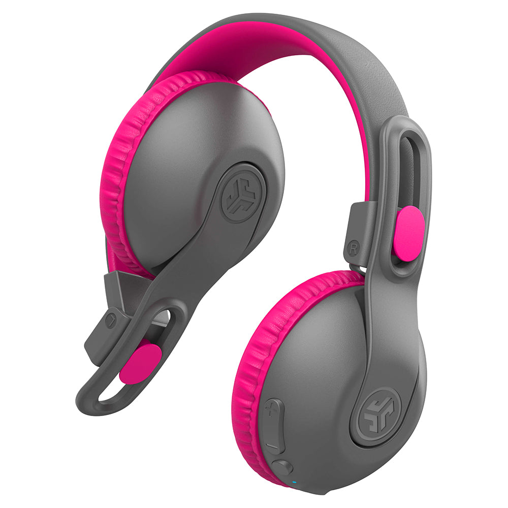 JLab Jbuddies Studio 2 Over-Ear Wireless + Wired Kids Headphone - Grey & Pink | IEUHBKSTU2RGRYPNK122 from JLab - DID Electrical