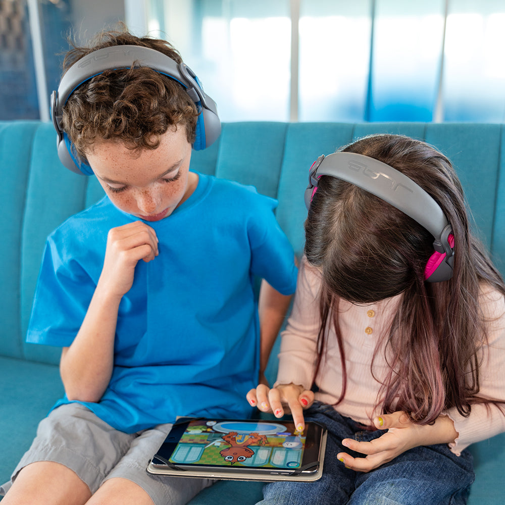 JLab Jbuddies Studio 2 Over-Ear Wireless + Wired Kids Headphone - Grey & Pink | IEUHBKSTU2RGRYPNK122 from JLab - DID Electrical