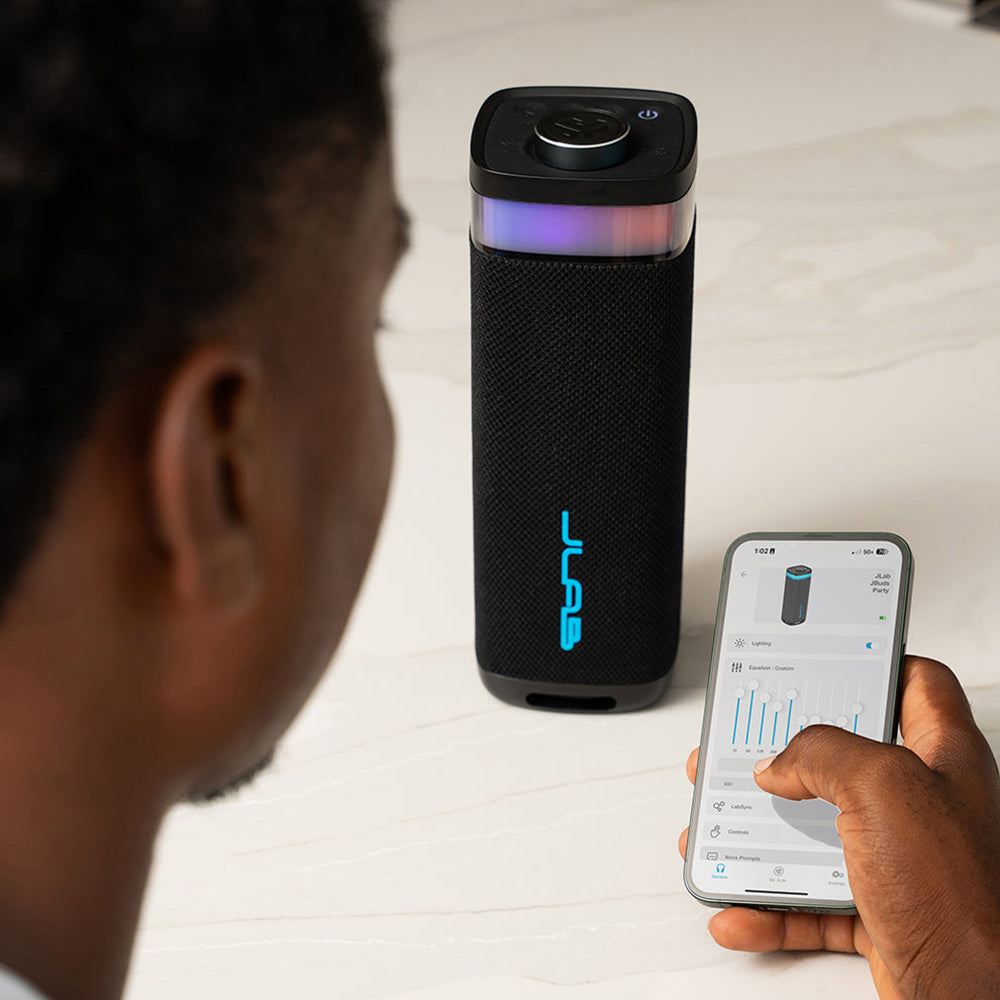 JLab JBuds Party Portable Bluetooth Speaker - Black | IEUSBJBUDSRBLK62 from JLab - DID Electrical