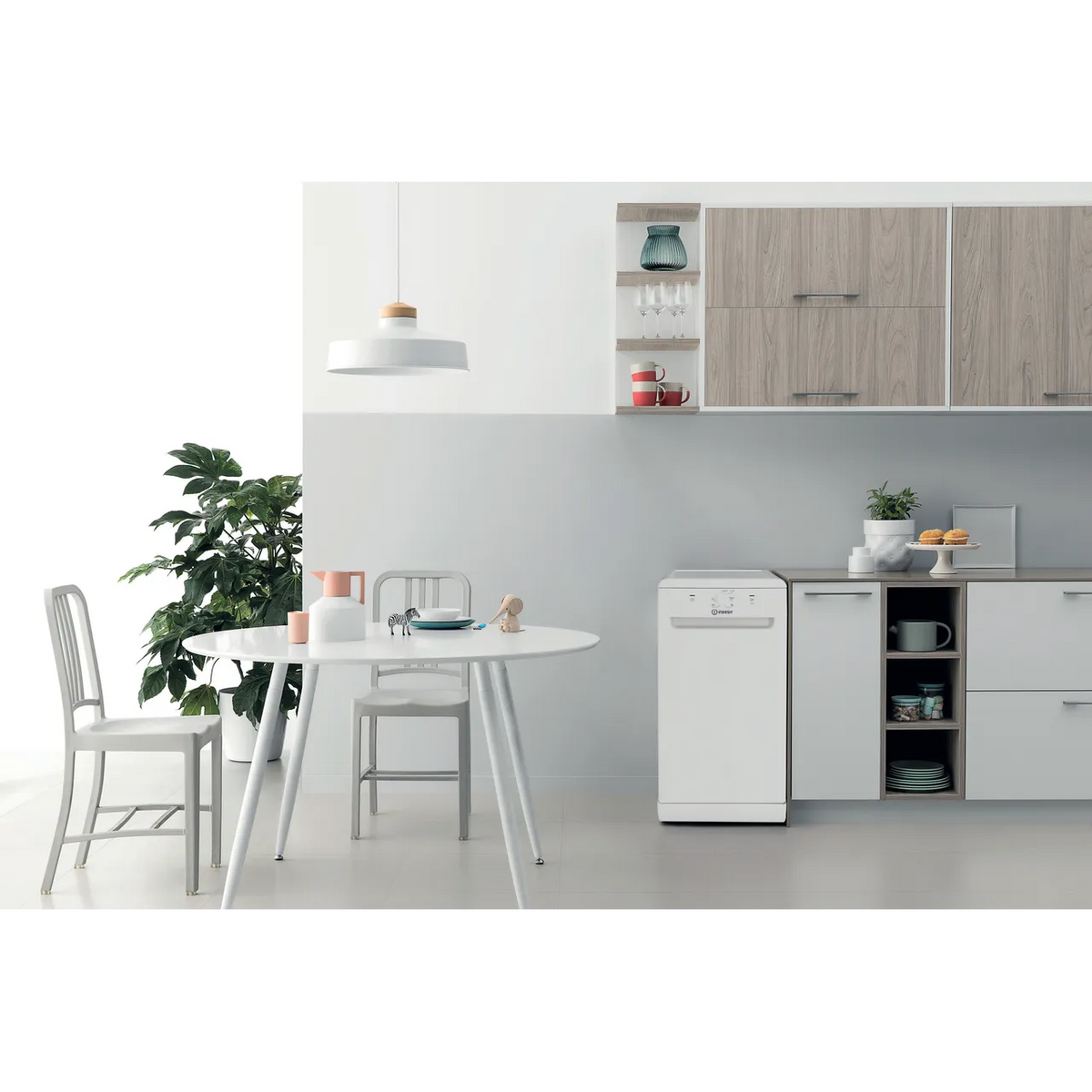 Indesit 45CM Freestanding Slimline Dishwasher - White | IN2FE10CS90WUK from Indesit - DID Electrical