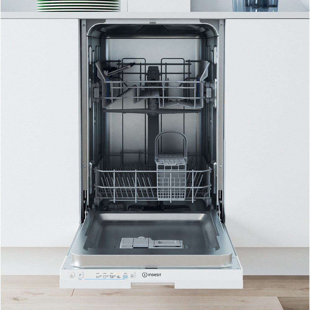 Indesit 45CM Built-in Slimline Dishwasher - White | IN2IE10CS80UK from Indesit - DID Electrical