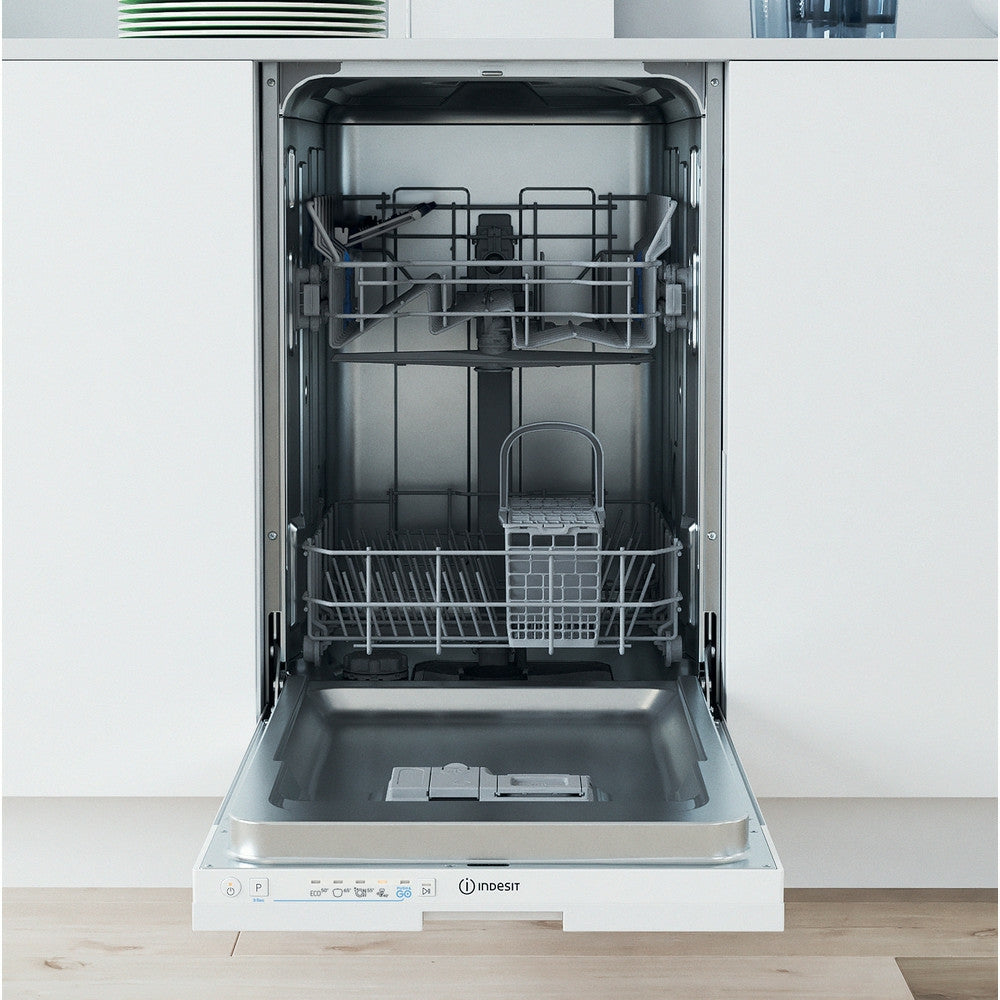 Indesit 45CM Built-in Slimline Dishwasher - White | IN2IE10CS80UK from Indesit - DID Electrical