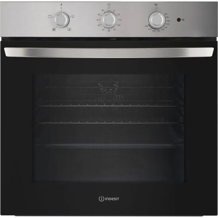 Indesit 66L Built-In Multifunction Electric Single Oven - Inox | IO233XUK from Indesit - DID Electrical ()