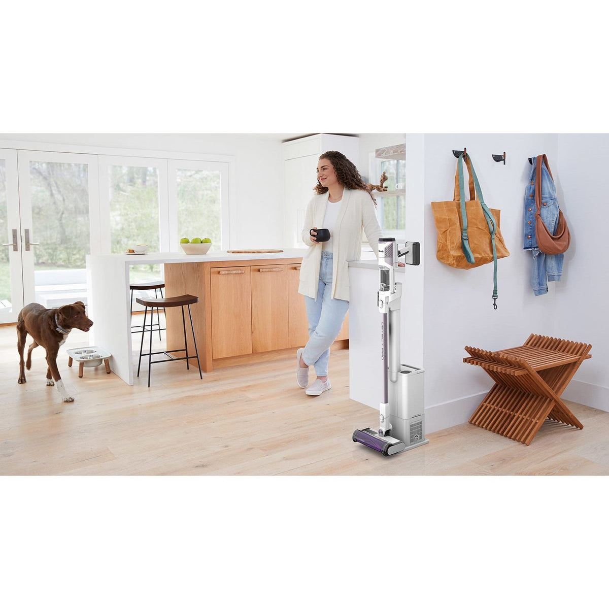 Shark Detect Pro 1.3L Cordless Vacuum Cleaner - White &amp; Ash Purple | IW3510UK from Shark - DID Electrical