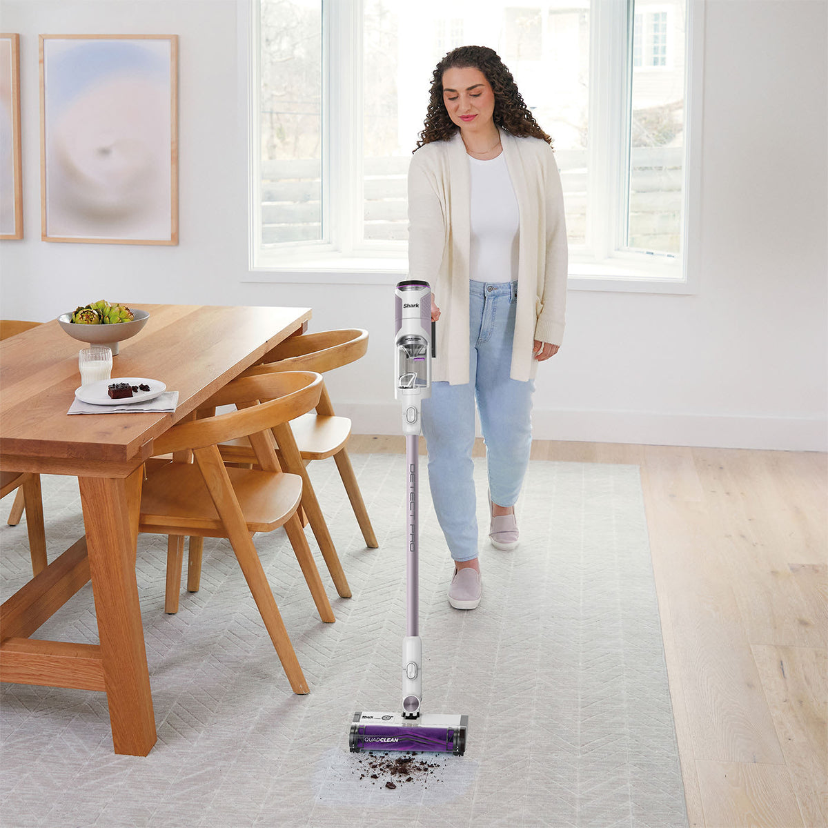 Shark Detect Pro 1.3L Cordless Vacuum Cleaner - White &amp; Ash Purple | IW3510UK from Shark - DID Electrical