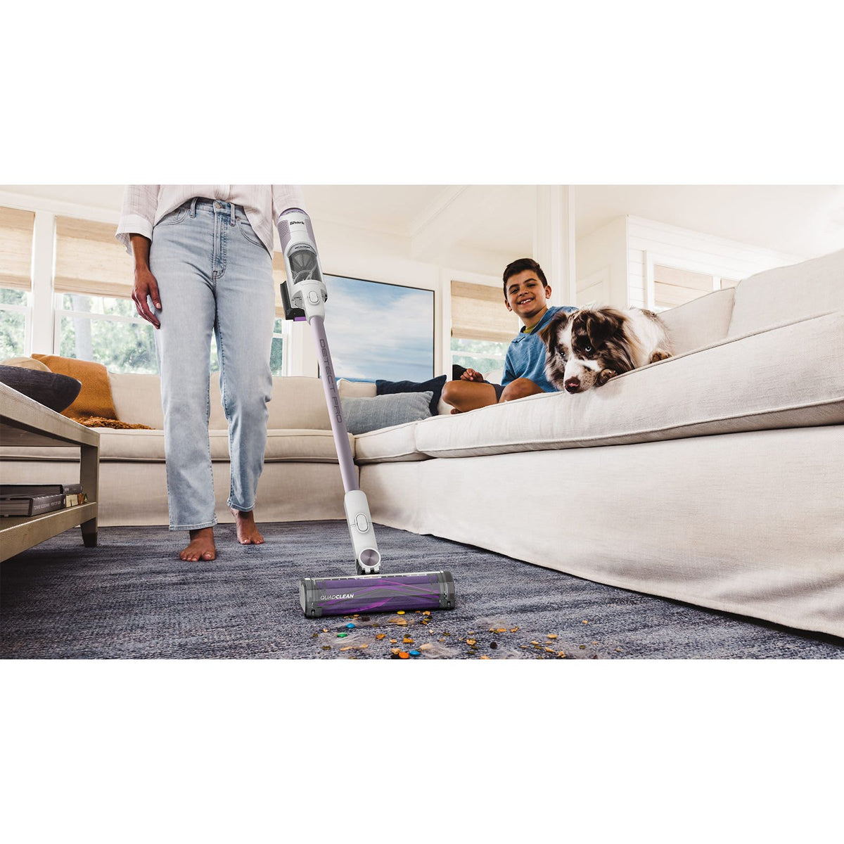 Shark Detect Pro 1.3L Cordless Vacuum Cleaner - White &amp; Ash Purple | IW3510UK from Shark - DID Electrical