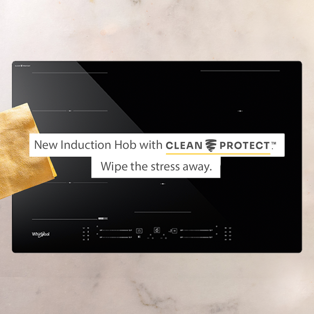 Whirlpool 77CM 4 Zones Built-In Induction Hob with CleanProtect - Black | WF S1577 CPNE from Whirlpool - DID Electrical