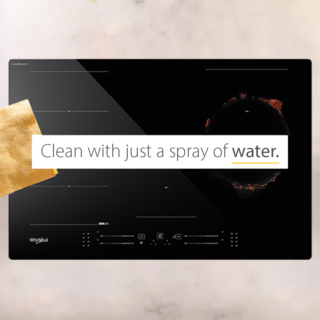 Whirlpool 77CM 4 Zones Built-In Induction Hob with CleanProtect - Black | WF S1577 CPNE from Whirlpool - DID Electrical