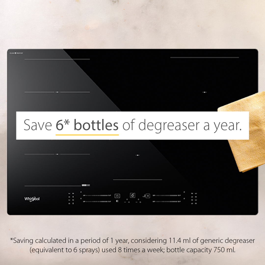 Whirlpool 77CM 4 Zones Built-In Induction Hob with CleanProtect - Black | WF S1577 CPNE from Whirlpool - DID Electrical