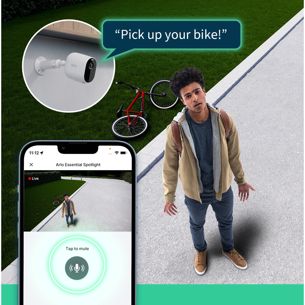 Arlo Essential Spotlight WiFi Security Camera Pack of 1 - White | VMC2030100EUS from Arlo - DID Electrical