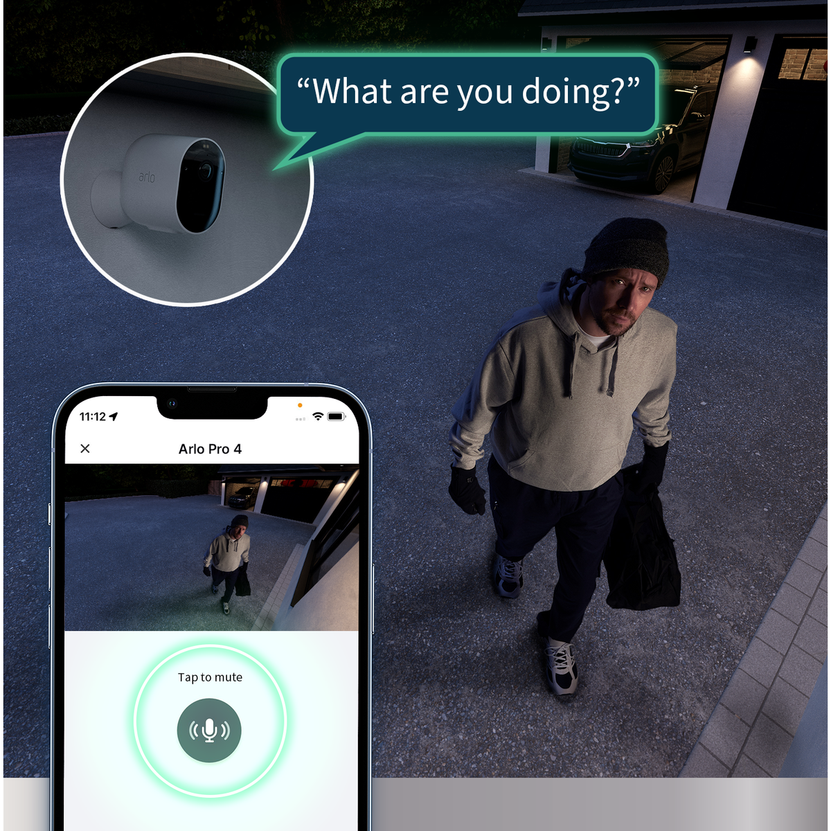 Arlo Pro 4 Outdoor Wi-Fi Security Camera Pack of 2 - White | VMC4250P100EUS from Arlo - DID Electrical