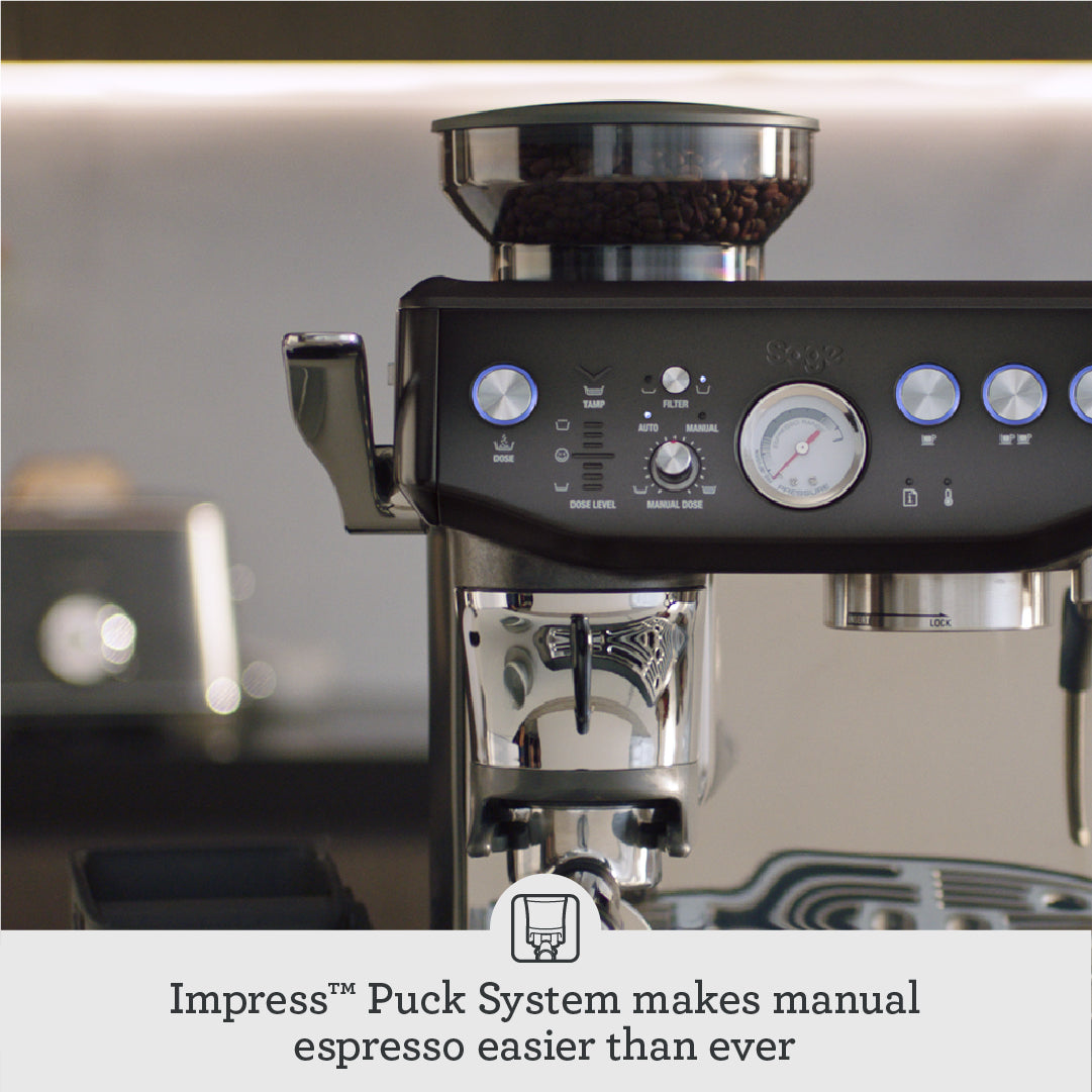 Sage The Barista Express Impress 1850W Espresso Coffee Machine - Black Stainless Steel | SES876BST4GUK1 from Sage - DID Electrical