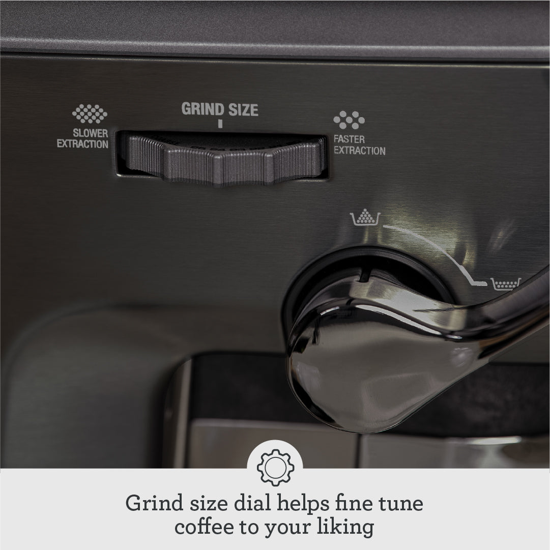 Sage The Barista Express Impress 1850W Espresso Coffee Machine - Black Stainless Steel | SES876BST4GUK1 from Sage - DID Electrical