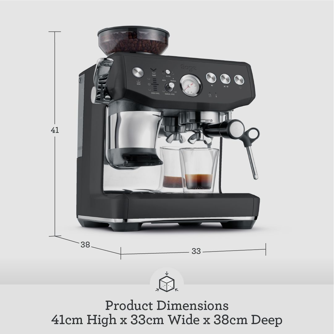 Sage The Barista Express Impress 1850W Espresso Coffee Machine - Black Stainless Steel | SES876BST4GUK1 from Sage - DID Electrical