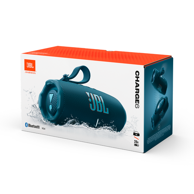 JBL Charge 6 Portable Bluetooth Speaker - Blue | JBLCHARGE6BLU from JBL - DID Electrical