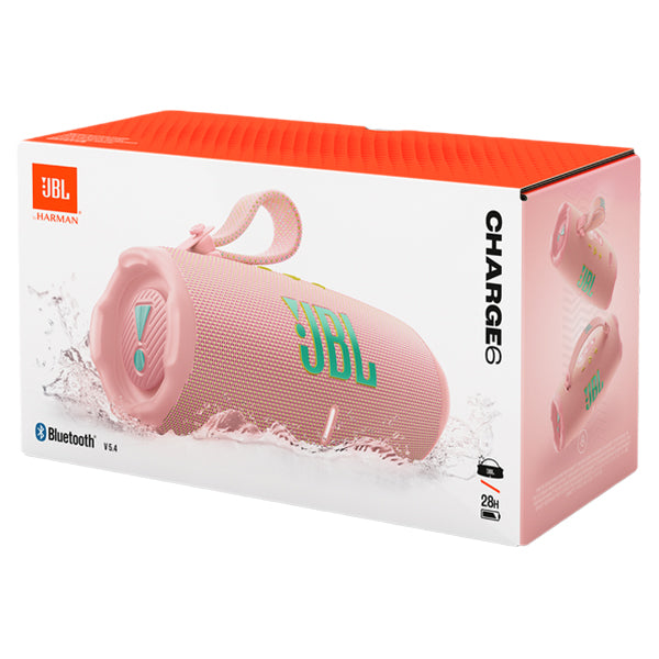 JBL Charge 6 Portable Bluetooth Speaker - Pink | JBLCHARGE6PINK from JBL - DID Electrical