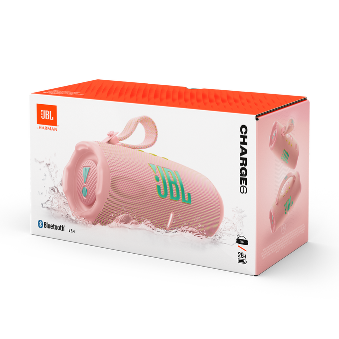 JBL Charge 6 Portable Bluetooth Speaker - Pink | JBLCHARGE6PINK from JBL - DID Electrical