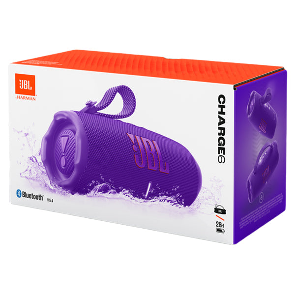JBL Charge 6 Portable Bluetooth Speaker - Purple | JBLCHARGE6PUR from JBL - DID Electrical