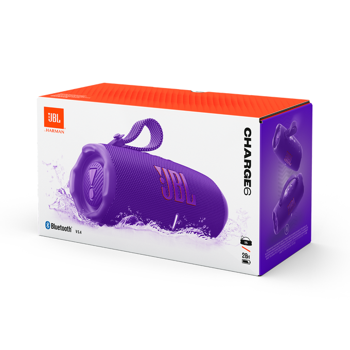 JBL Charge 6 Portable Bluetooth Speaker - Purple | JBLCHARGE6PUR from JBL - DID Electrical
