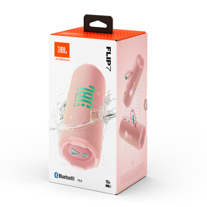 JBL Flip 7 Portable Bluetooth Speaker - Pink | JBLFLIP7PINK from JBL - DID Electrical