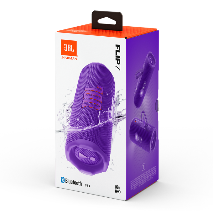 JBL Flip 7 Portable Bluetooth Speaker - Purple | JBLFLIP7PUR from JBL - DID Electrical