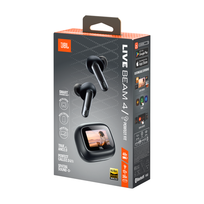 JBL Live Beam 4 In-Ear True Wireless Bluetooth Earbuds - Black | JBLLIVEBEAM4BLK