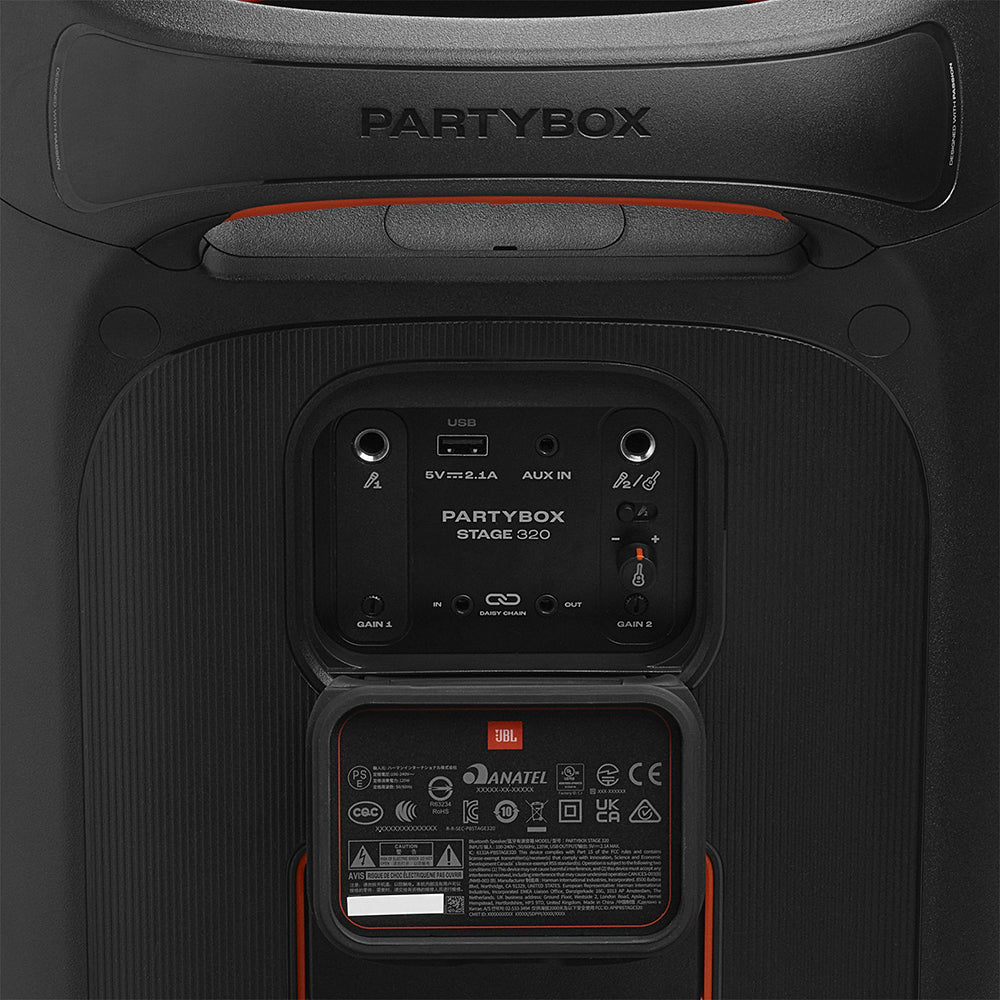 JBL PartyBox Stage 320 Portable Bluetooth Party Speaker - Black | JBLPBSTAGE320UK from JBL - DID Electrical