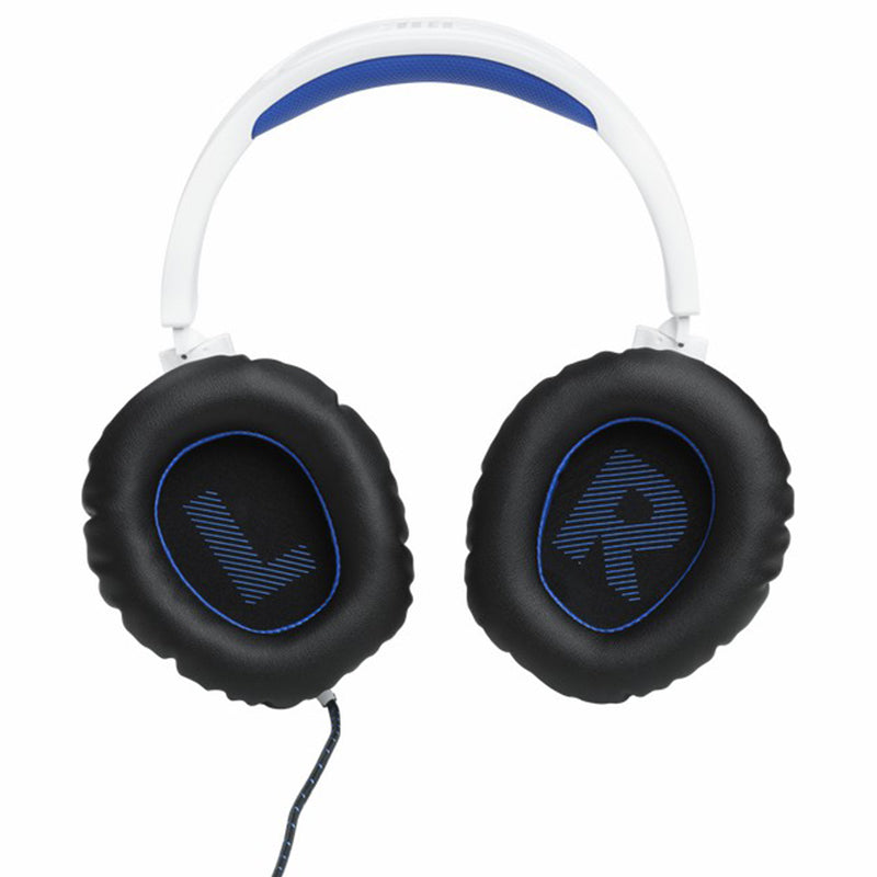 JBL Quantum 100P 40mm Driver Over-Ear Wired Gaming Headset - White & Blue | JBLQ100PWHTBLU from JBL - DID Electrical