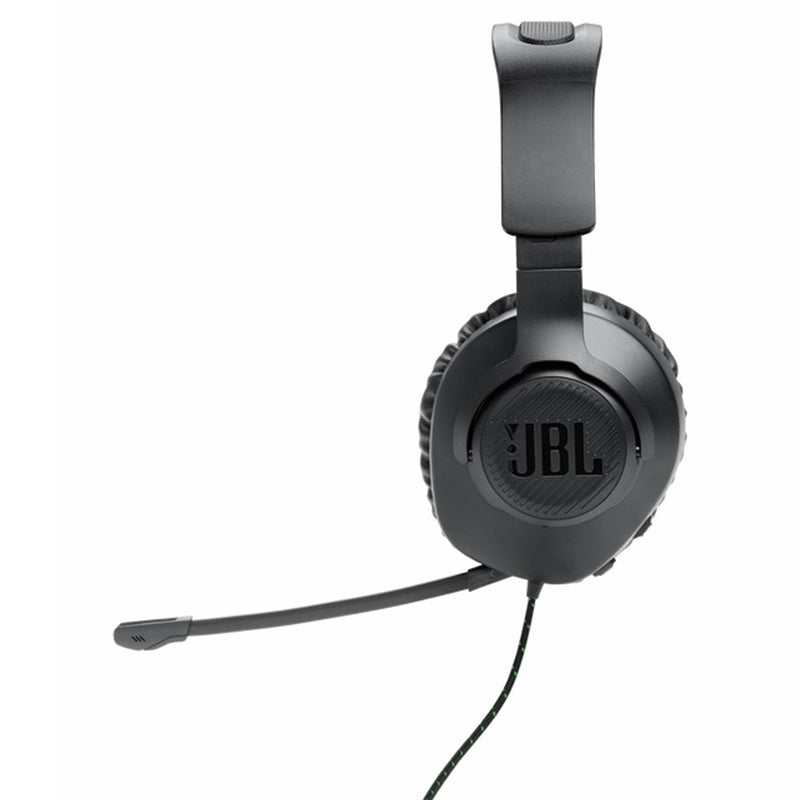 JBL Quantum 100X 40mm Driver Over-Ear Wired Gaming Headset - Black &amp; Green | JBLQ100XBLKGRN from JBL - DID Electrical