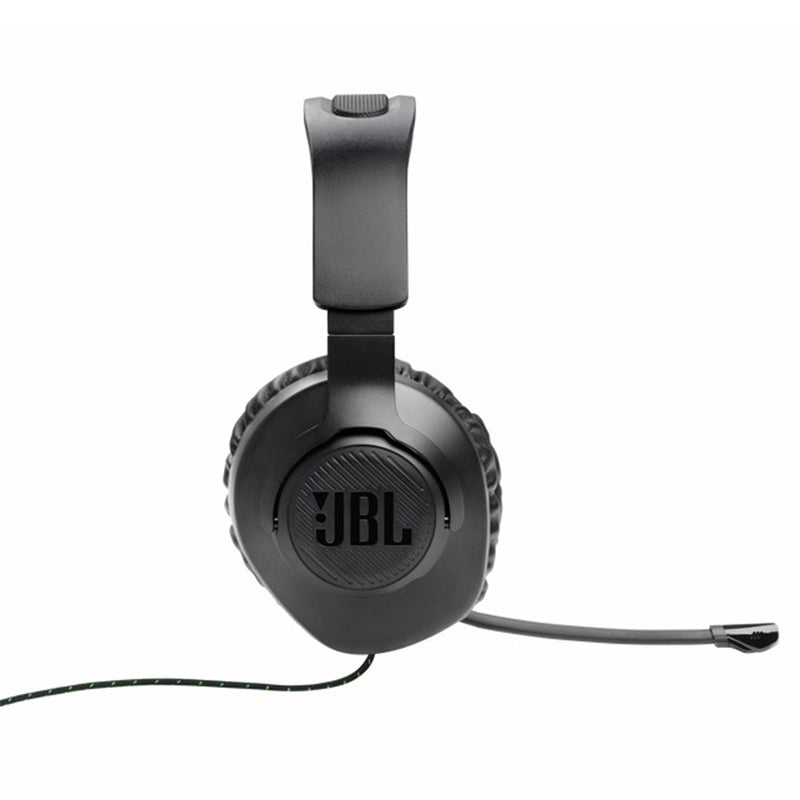 JBL Quantum 100X 40mm Driver Over-Ear Wired Gaming Headset - Black &amp; Green | JBLQ100XBLKGRN from JBL - DID Electrical