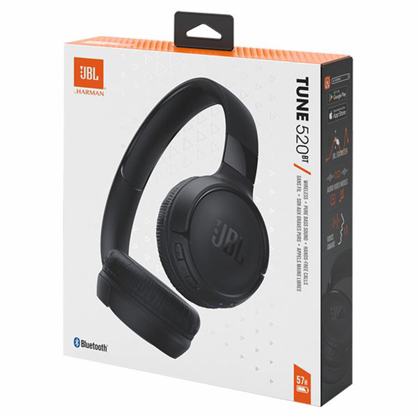 JBL Tune 520BT On-Ear Wireless Bluetooth Headphones - Black | JBLT520BTBLKEU from JBL - DID Electrical