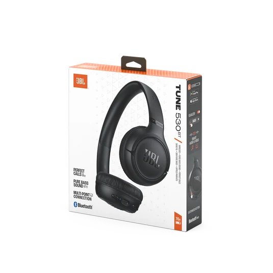 JBL Tune 530BT On-Ear Wireless Headphone - Black | JBLT530BTBLKEU