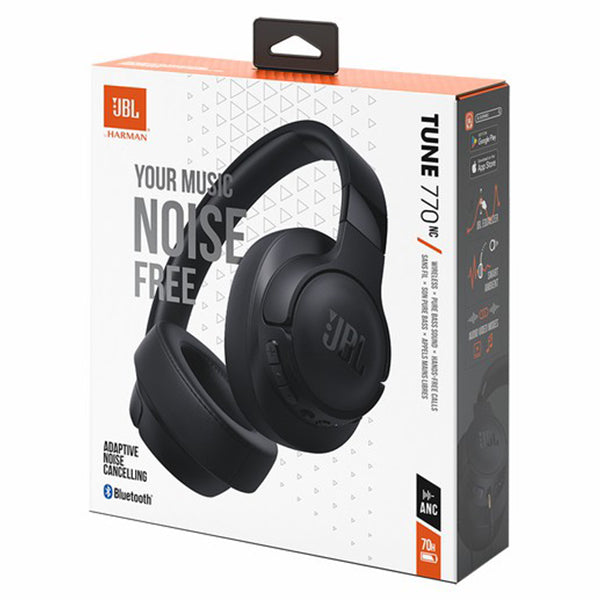 JBL Tune 770NC Over-Ear Wireless Headphones - Black | JBLT770NCBLK from JBL - DID Electrical