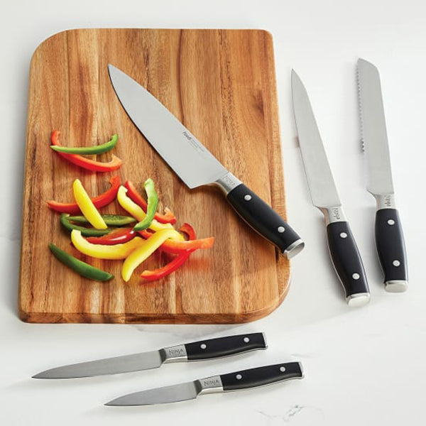 Ninja Foodi StaySharp Knife Block with Integrated Sharpener Set of 5 Piece - Silver &amp; Black | K32005UK from Ninja - DID Electrical
