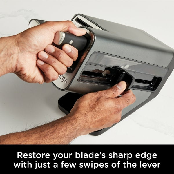 Ninja Foodi StaySharp Knife Block with Integrated Sharpener Set of 5 Piece - Silver & Black | K32005UK from Ninja - DID Electrical