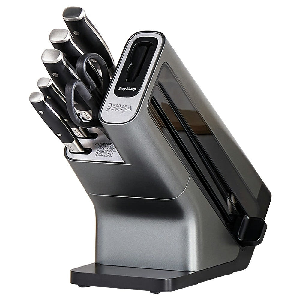 Ninja Knife Block Set of 6 with Sharpener - Silver & Black | K32006UK from Ninja - DID Electrical