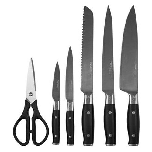 Ninja Knife Block Set of 6 with Sharpener - Silver & Black | K32006UK from Ninja - DID Electrical