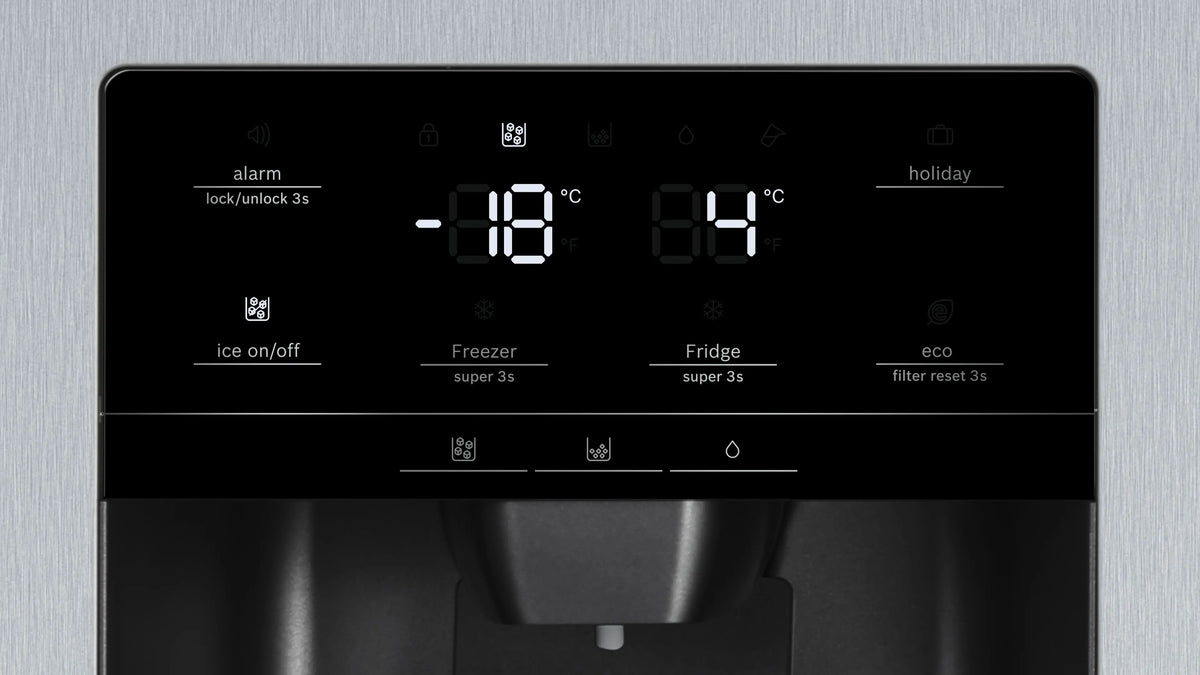 Bosch Series 6 562L Frost Free Freestanding American Style Fridge Freezer - Stainless Steel | KAD93AIERG