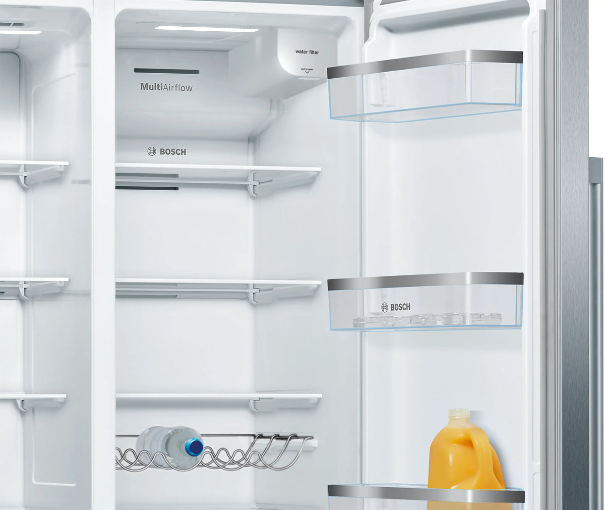 Bosch Series 6 562L Frost Free Freestanding American Style Fridge Freezer - Stainless Steel | KAD93AIERG
