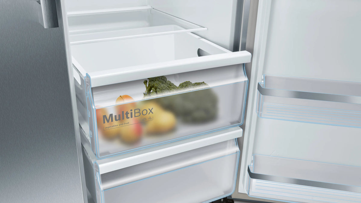 Bosch Series 6 562L Frost Free Freestanding American Style Fridge Freezer - Stainless Steel | KAD93AIERG