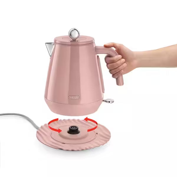 DeLonghi Eclettica 3000W Kettle - Pink | KBY3001.PK from DeLonghi - DID Electrical