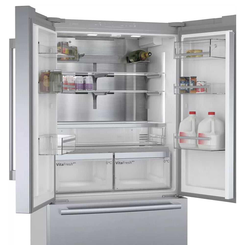 Bosch Serie 8 573L French Door Freestanding Fridge Freezer - Stainless Steel | KFF96PIEP from Bosch - DID Electrical