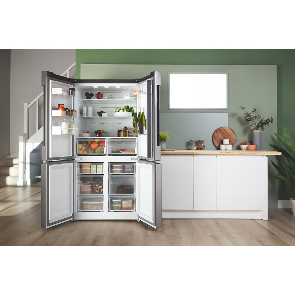 Bosch Serie 4 605L Frost Free Freestanding French Door Fridge Freezer with Anti-Fingerprint - Stainless Steel | KFN96VPEAG from Bosch - DID Electrical