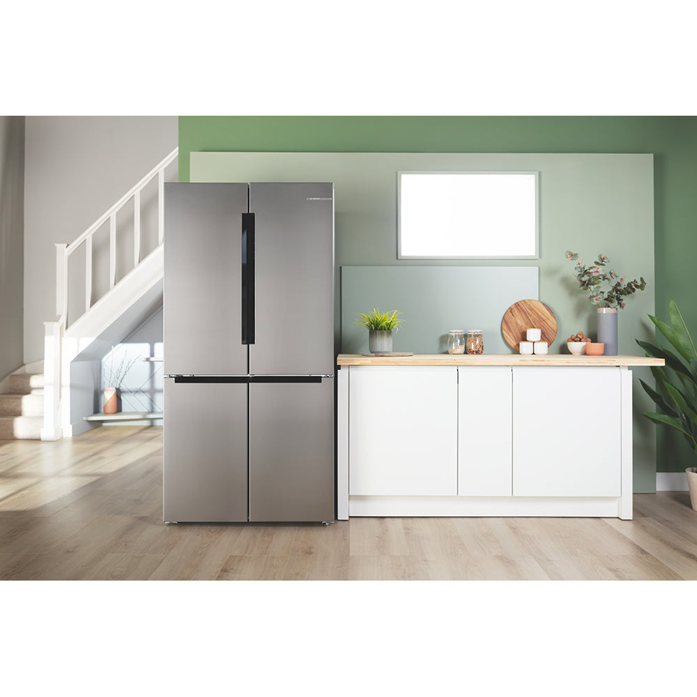 Bosch Serie 4 605L Frost Free Freestanding French Door Fridge Freezer with Anti-Fingerprint - Stainless Steel | KFN96VPEAG from Bosch - DID Electrical