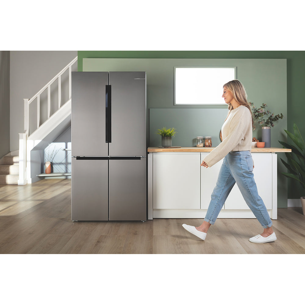 Bosch Serie 4 605L Frost Free Freestanding French Door Fridge Freezer with Anti-Fingerprint - Stainless Steel | KFN96VPEAG from Bosch - DID Electrical