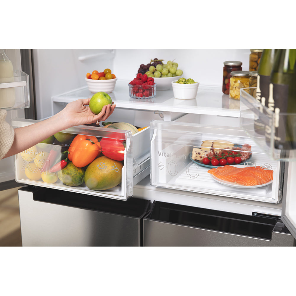Bosch Serie 4 605L Frost Free Freestanding French Door Fridge Freezer with Anti-Fingerprint - Stainless Steel | KFN96VPEAG from Bosch - DID Electrical