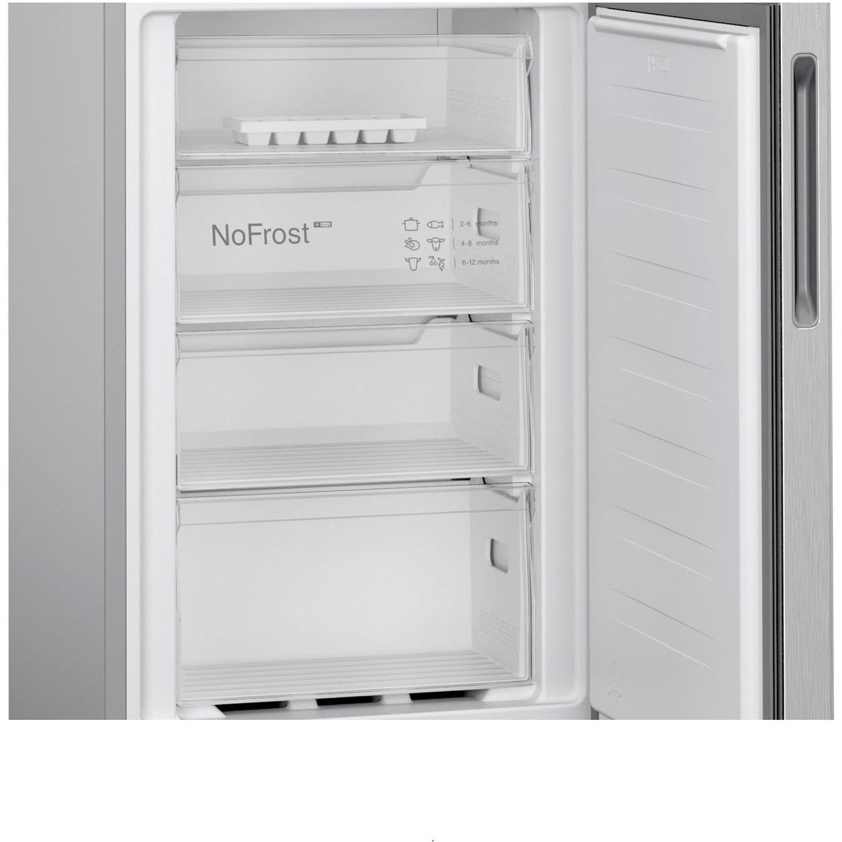 Bosch Series 2 50/50 255L Frost Free Fridge Freezer - Stainless Steel Effect | KGN27NLEAG from Bosch - DID Electrical