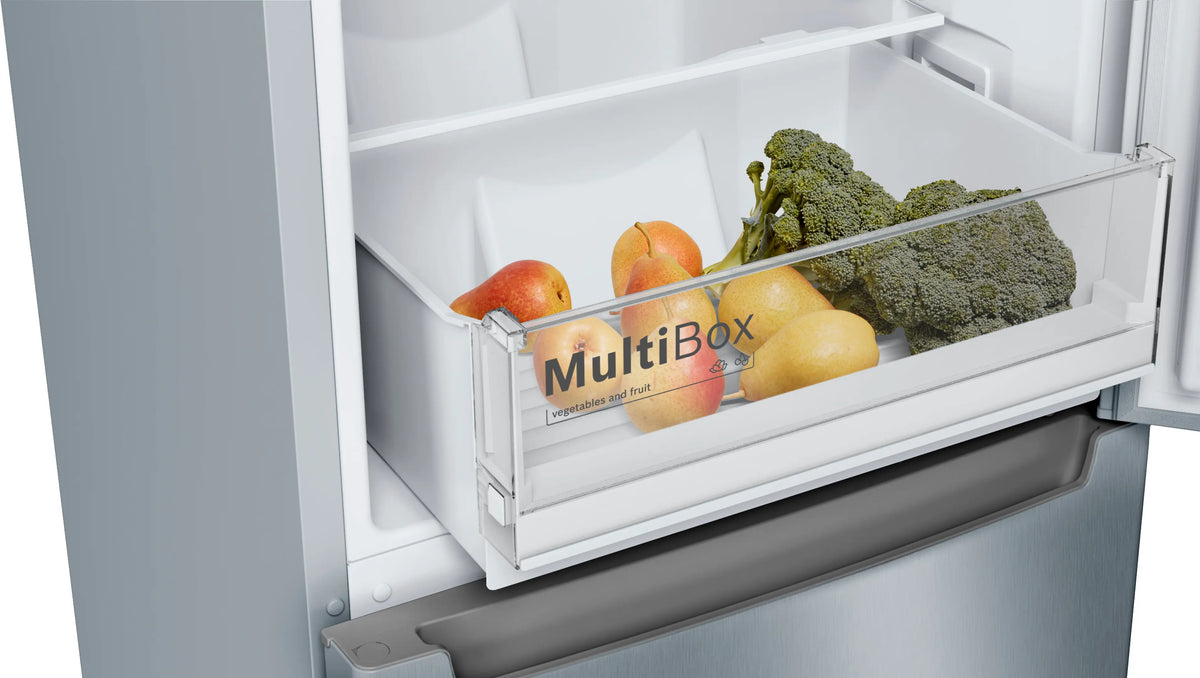 Bosch Series 2 282L Frost Free Freestanding Fridge Freezer - Stainless Steel | KGN33NLEBG