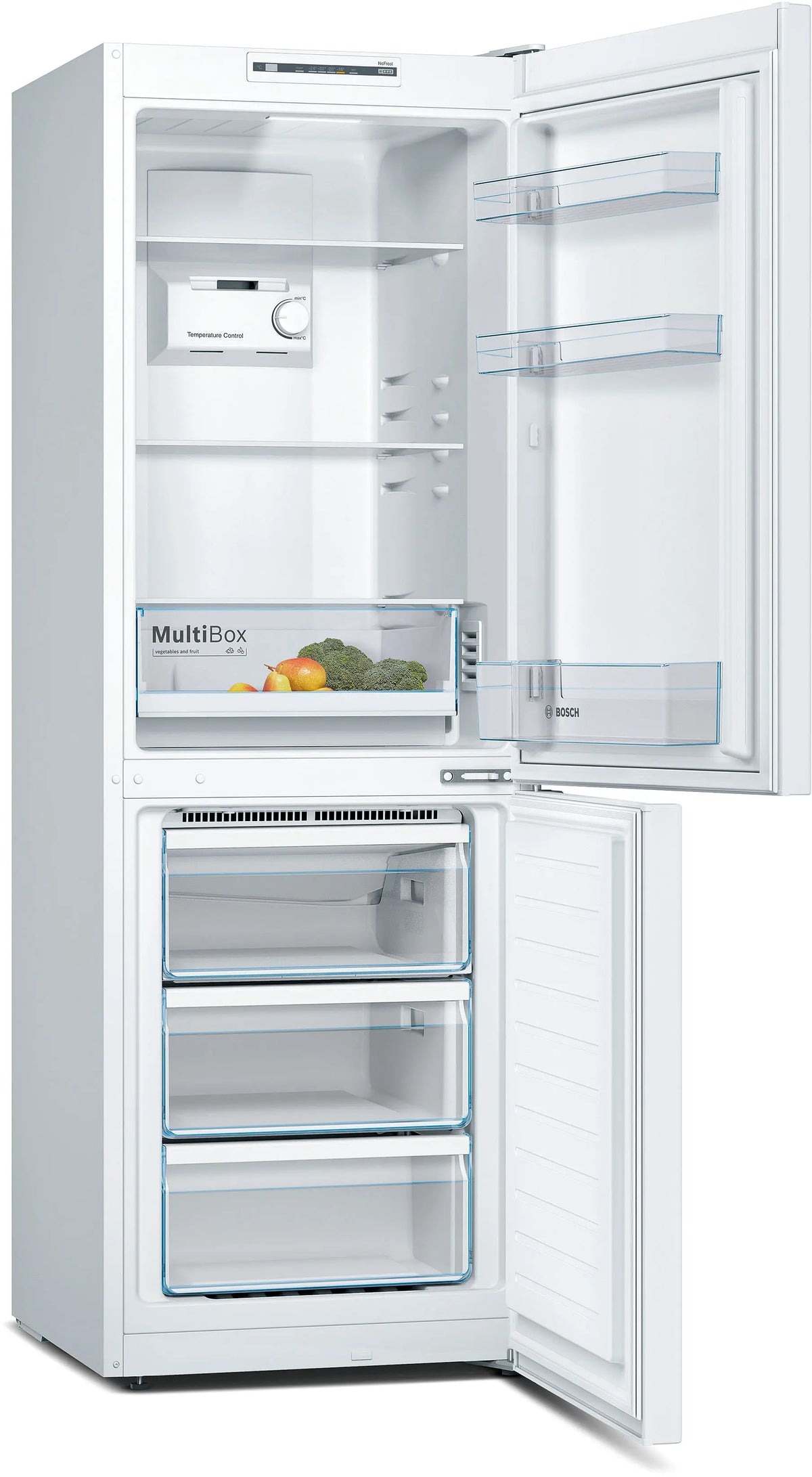Bosch Series 2 282L Frost Free Freestanding Fridge Freezer - White | KGN33NWEBG