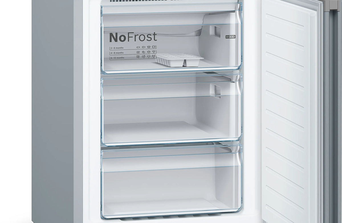 Bosch Series 4 368L Frost Free Freestanding Fridge Freezer - Stainless Steel | KGN392LEBG
